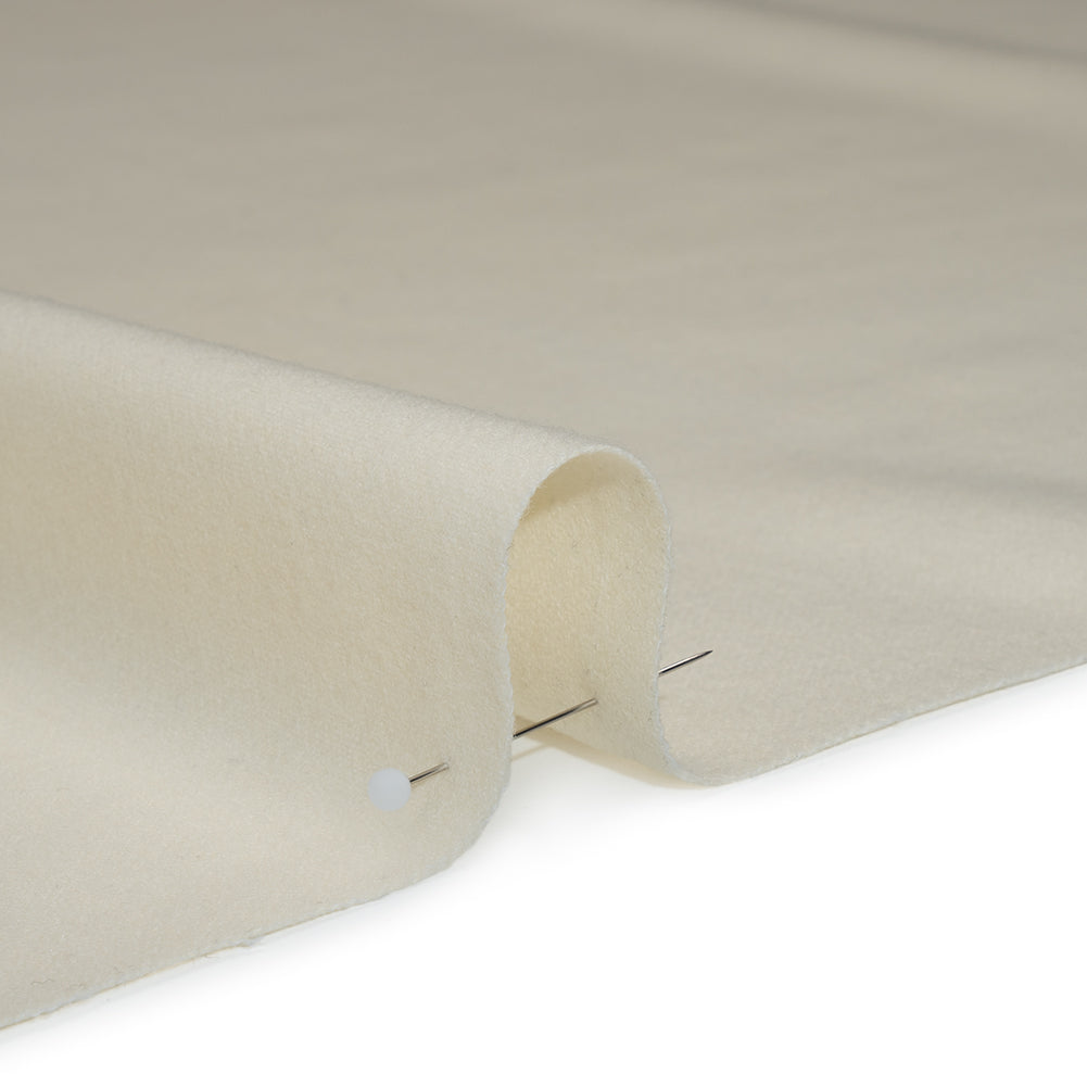 Super 120s Wool Twill Suiting Made in Italy - Cream - Deadstock Super 120s Wool Twill Suiting Made in Italy - Cream - Deadstock