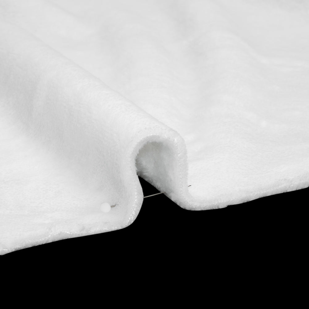 Double Faced Minky Fleece - White - Avery Collection - Detail Double Faced Minky Fleece - White - Avery Collection - Detail