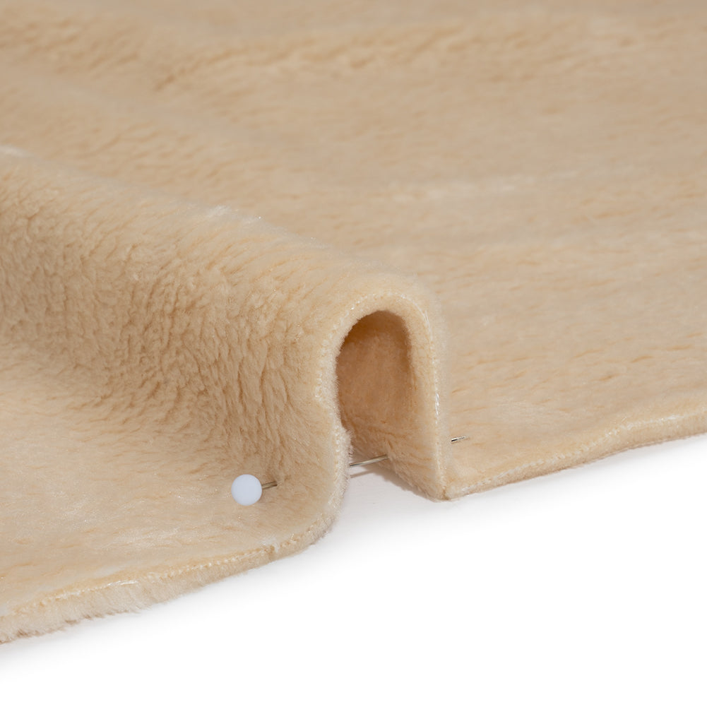 Double Faced Minky Fleece - Beige - Avery Collection Double Faced Minky Fleece - Beige - Avery Collection