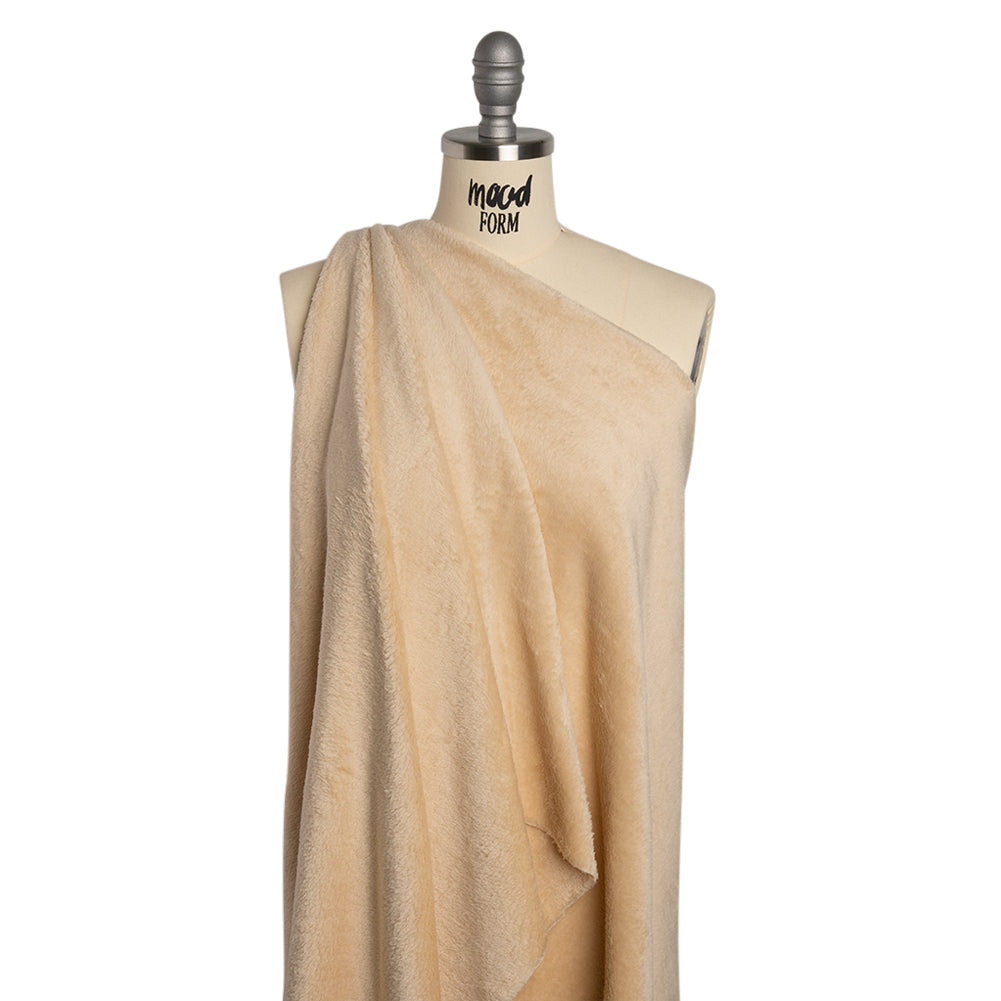 Double Faced Minky Fleece - Beige - Avery Collection Double Faced Minky Fleece - Beige - Avery Collection