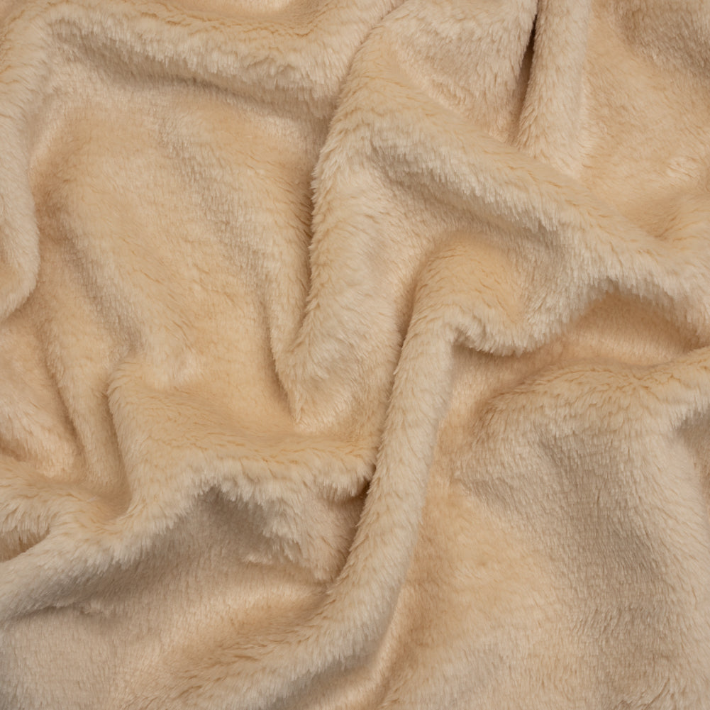Double Faced Minky Fleece - Beige - Avery Collection Double Faced Minky Fleece - Beige - Avery Collection