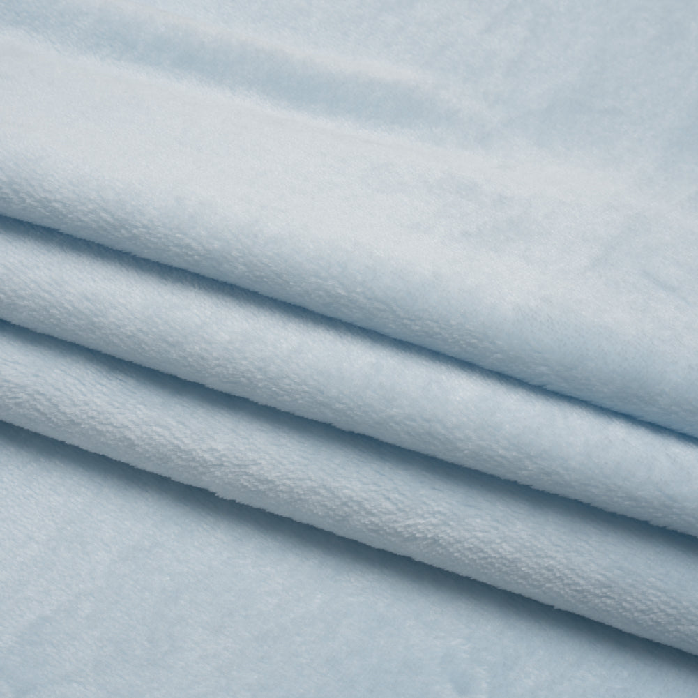 Double Faced Minky Fleece - Pale Blue - Avery Collection - Folded Double Faced Minky Fleece - Pale Blue - Avery Collection - Folded
