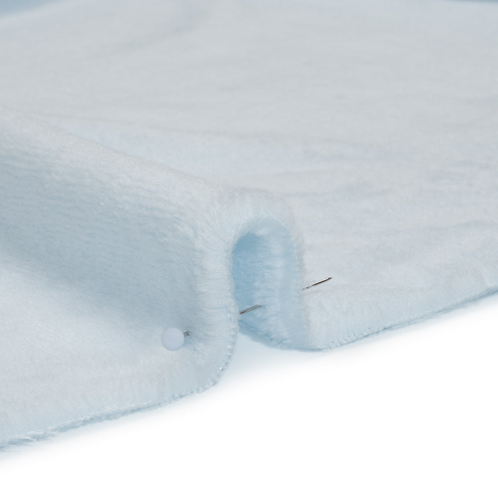 Double Faced Minky Fleece - Pale Blue - Avery Collection - Detail Double Faced Minky Fleece - Pale Blue - Avery Collection - Detail