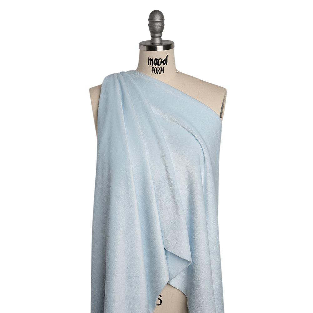 Double Faced Minky Fleece - Pale Blue - Avery Collection - Drape Double Faced Minky Fleece - Pale Blue - Avery Collection - Drape