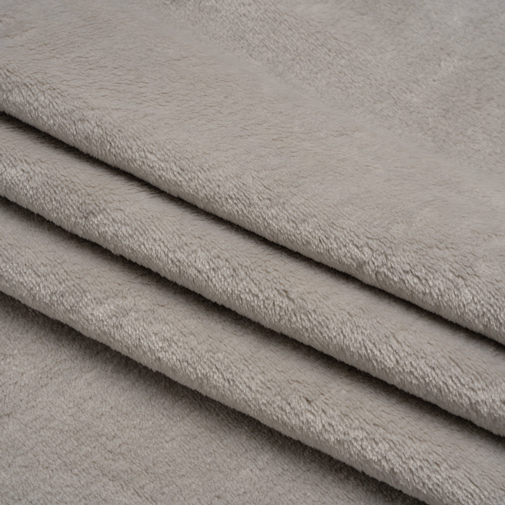 Double Faced Minky Fleece - Platinum - Avery Collection - Folded Double Faced Minky Fleece - Platinum - Avery Collection - Folded