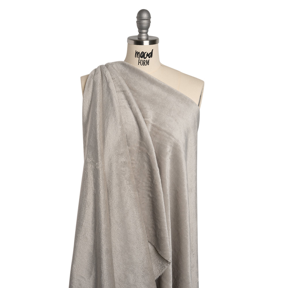 Double Faced Minky Fleece - Platinum - Avery Collection - Drape Double Faced Minky Fleece - Platinum - Avery Collection - Drape
