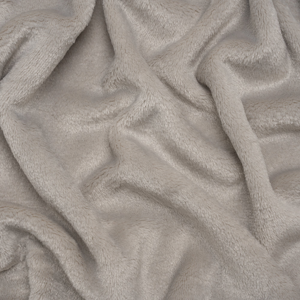 Double Faced Minky Fleece - Platinum - Avery Collection Double Faced Minky Fleece - Platinum - Avery Collection