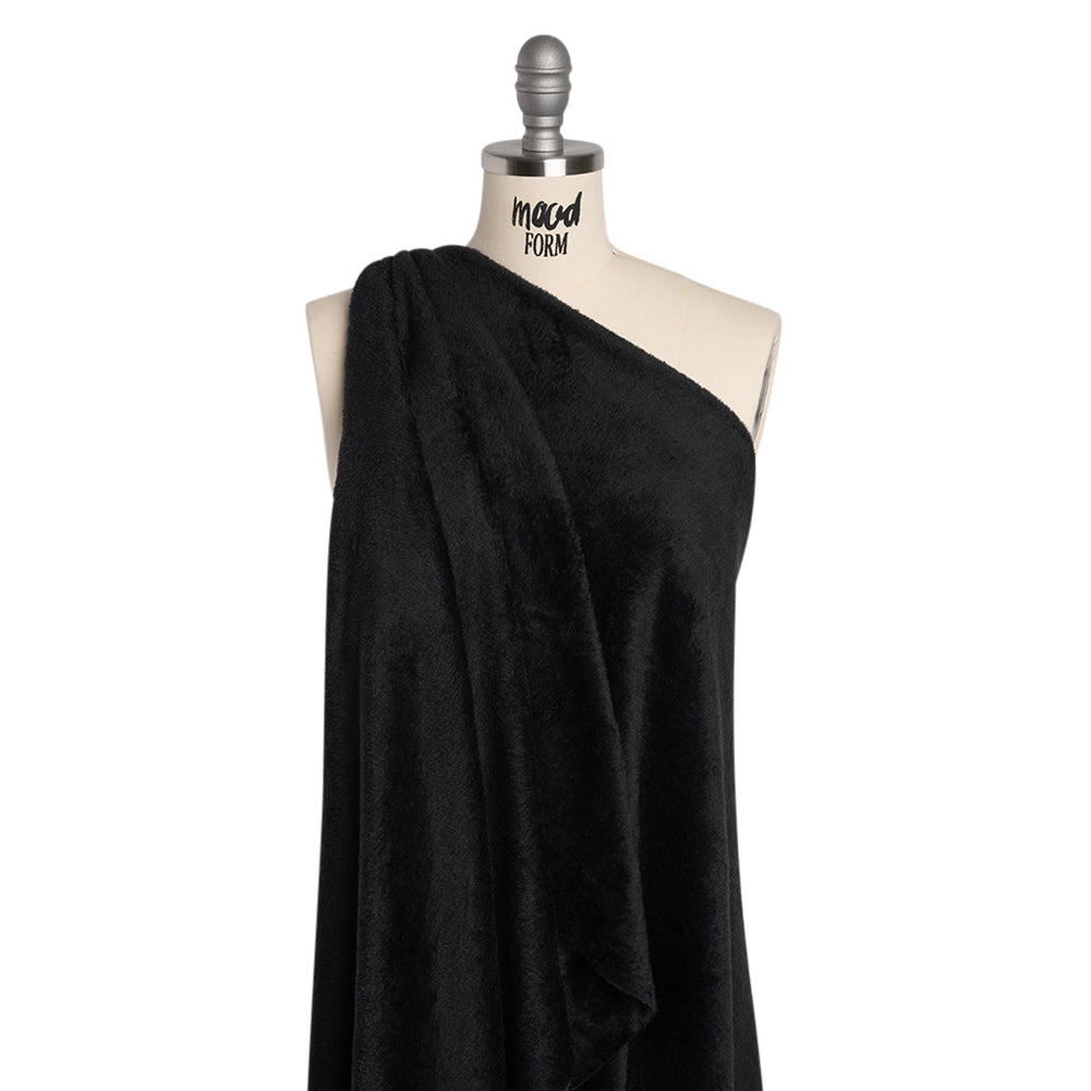 Double Faced Minky Fleece - Black - Avery Collection Double Faced Minky Fleece - Black - Avery Collection