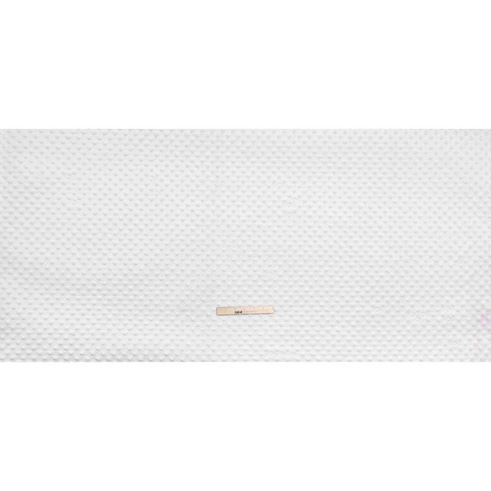 Dotted Minky - White Textured Polka Dots Dotted Minky - White Textured Polka Dots