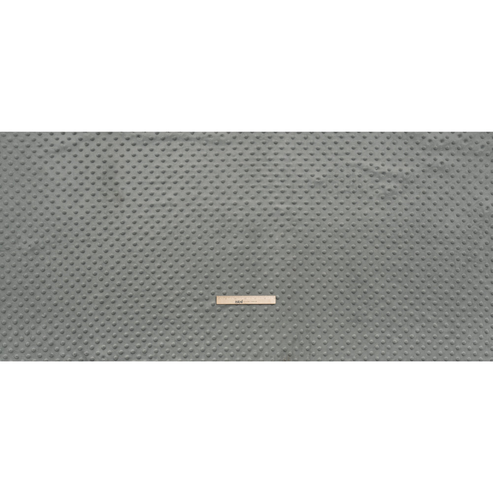 Dotted Minky - Silver Textured Polka Dots - Full Dotted Minky - Silver Textured Polka Dots - Full