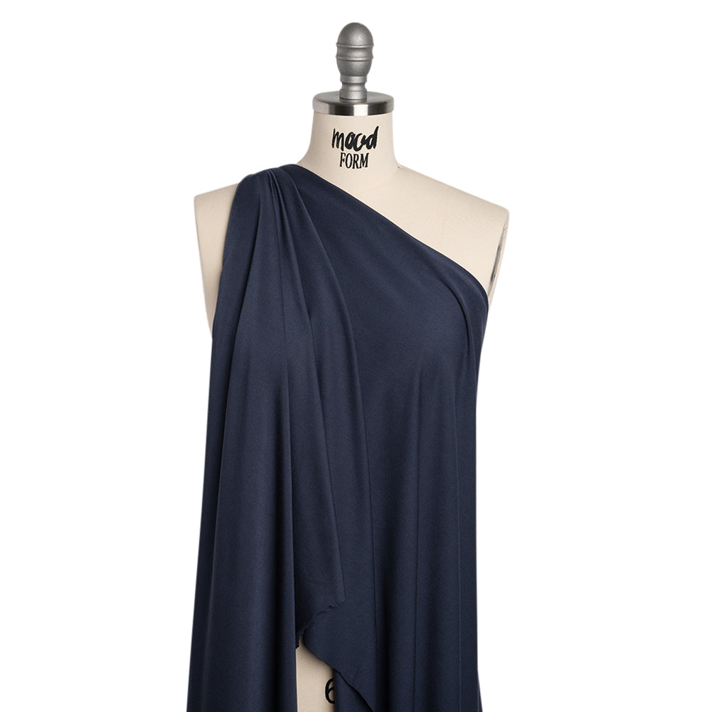 Stretch Bamboo Jersey - Navy - Willow Collection Stretch Bamboo Jersey - Navy - Willow Collection