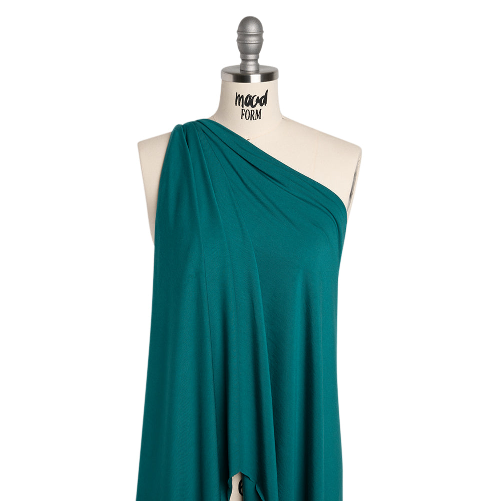 Stretch Bamboo Jersey - Teal - Willow Collection Stretch Bamboo Jersey - Teal - Willow Collection