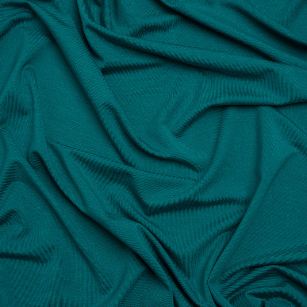 Stretch Bamboo Jersey - Teal - Willow Collection Stretch Bamboo Jersey - Teal - Willow Collection