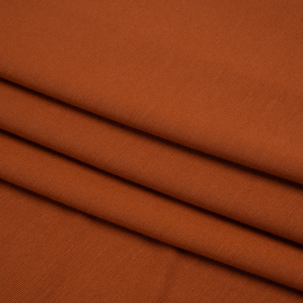 Stretch Bamboo Jersey - Burnt Orange - Willow Collection - Folded Stretch Bamboo Jersey - Burnt Orange - Willow Collection - Folded