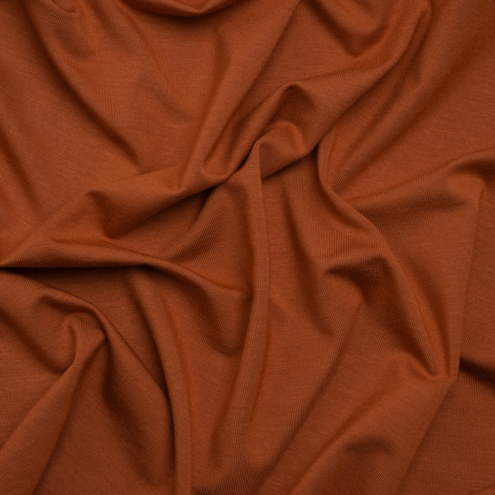 Stretch Bamboo Jersey - Burnt Orange - Willow Collection Stretch Bamboo Jersey - Burnt Orange - Willow Collection