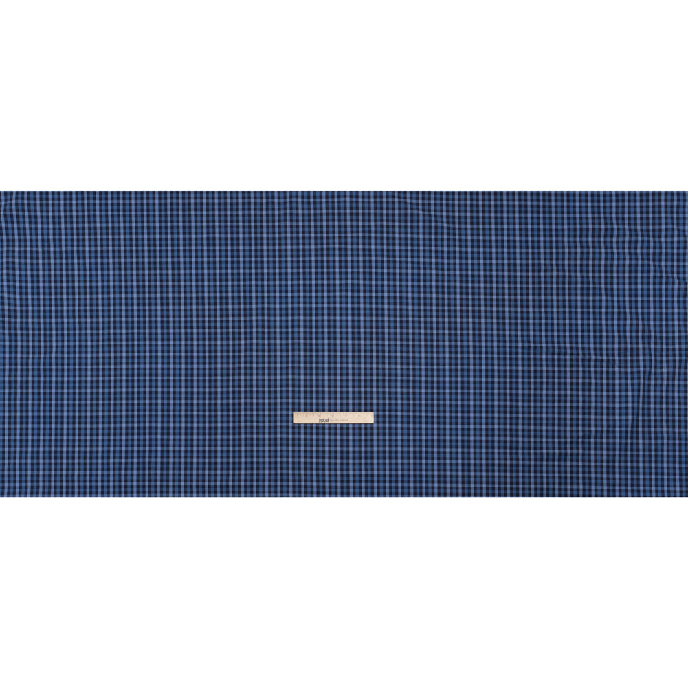 Cotton Shirting - Shades of Blue Tattersall Check - Deadstock - Full Cotton Shirting - Shades of Blue Tattersall Check - Deadstock - Full