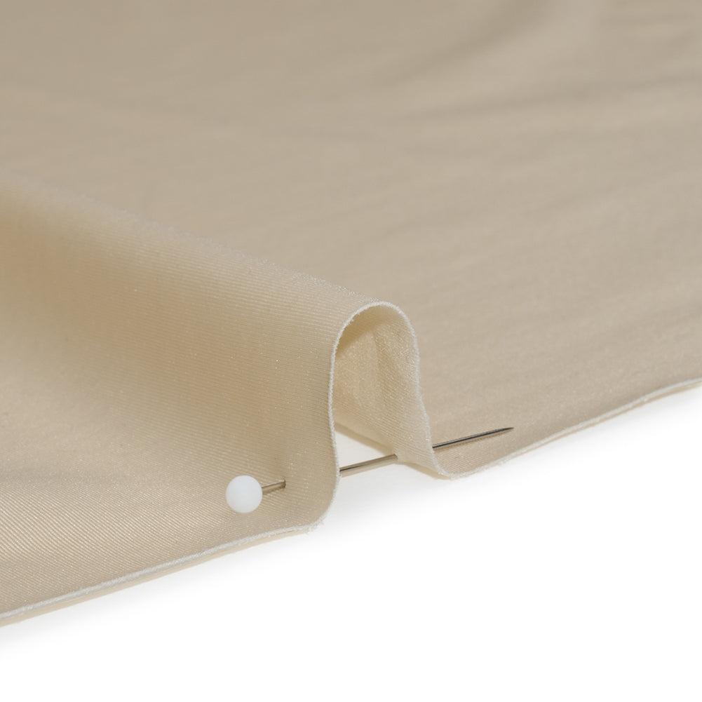 Stretch Nylon Interlock Knit - Beige - Designer Deadstock Stretch Nylon Interlock Knit - Beige - Designer Deadstock