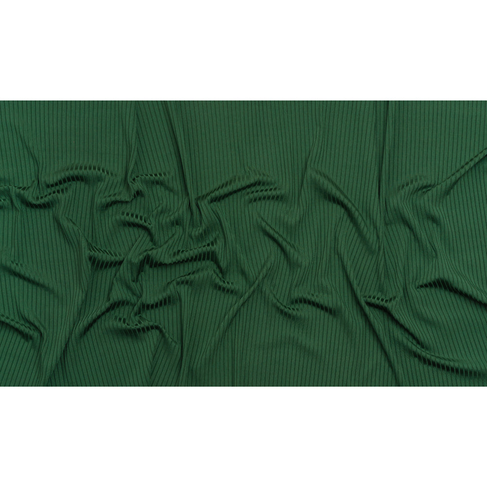 Stretch Nylon 8x4 Rib Knit - Forest Green - Designer Deadstock Stretch Nylon 8x4 Rib Knit - Forest Green - Designer Deadstock