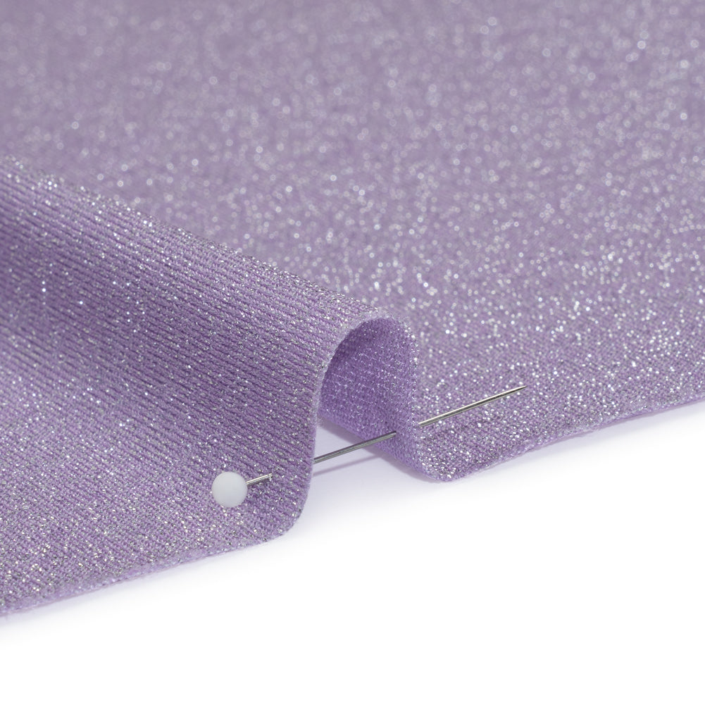 Metallic Stretch Rayon Jersey - Lavender and Silver - Designer Deadstock Metallic Stretch Rayon Jersey - Lavender and Silver - Designer Deadstock