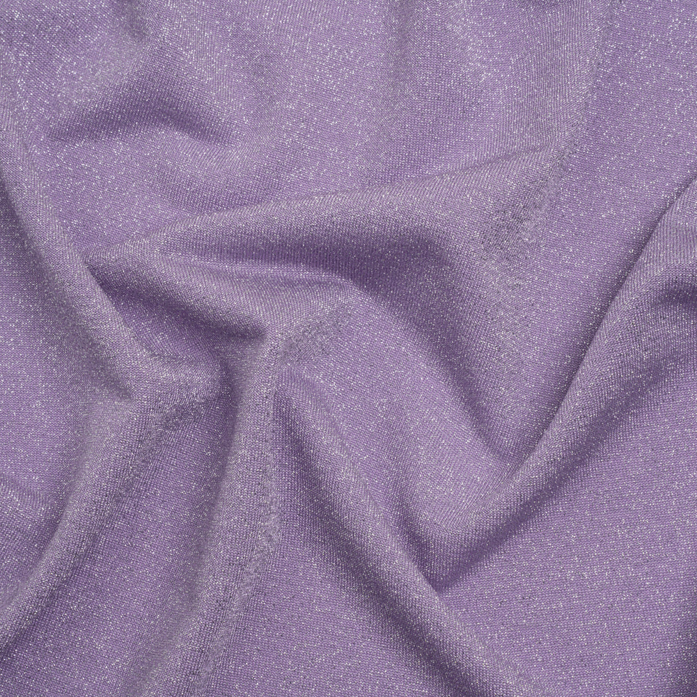 Metallic Stretch Rayon Jersey - Lavender and Silver - Designer Deadstock Metallic Stretch Rayon Jersey - Lavender and Silver - Designer Deadstock