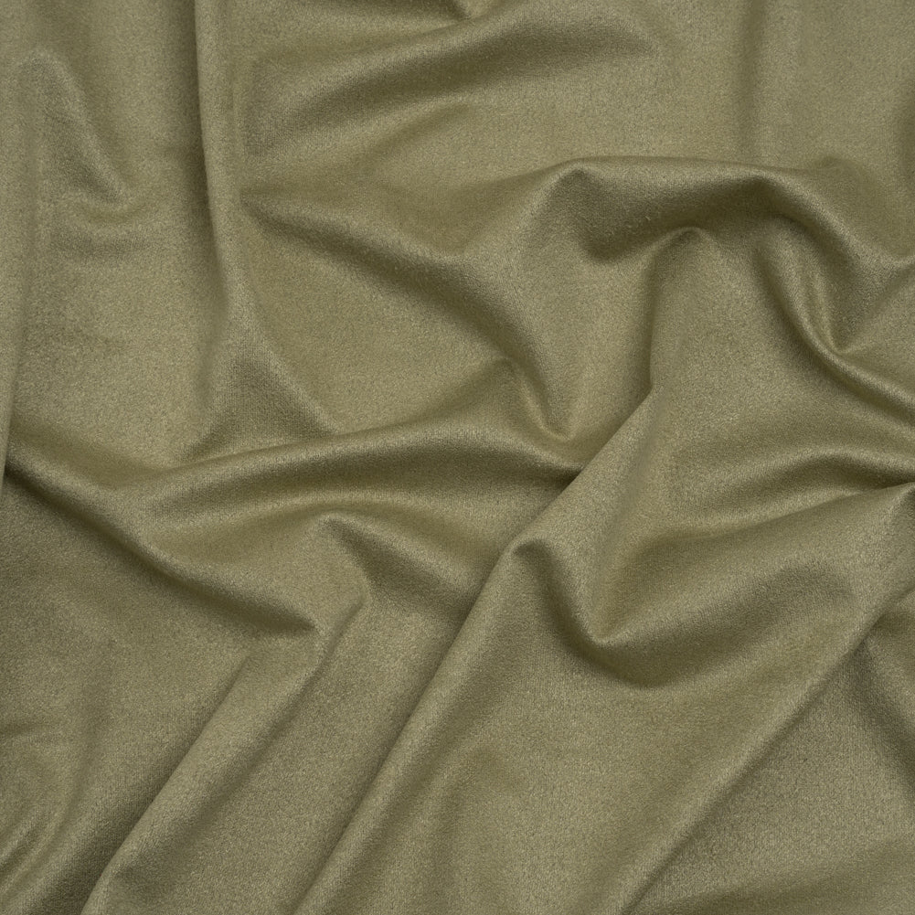Polyester Faux Suede Jersey - Sage Green - Designer Deadstock Polyester Faux Suede Jersey - Sage Green - Designer Deadstock