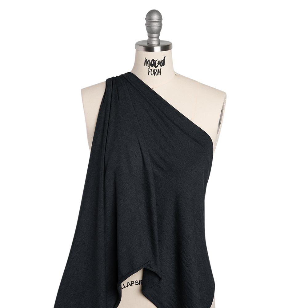 Stretch Rayon Jersey - Heathered Navy - Deadstock Stretch Rayon Jersey - Heathered Navy - Deadstock
