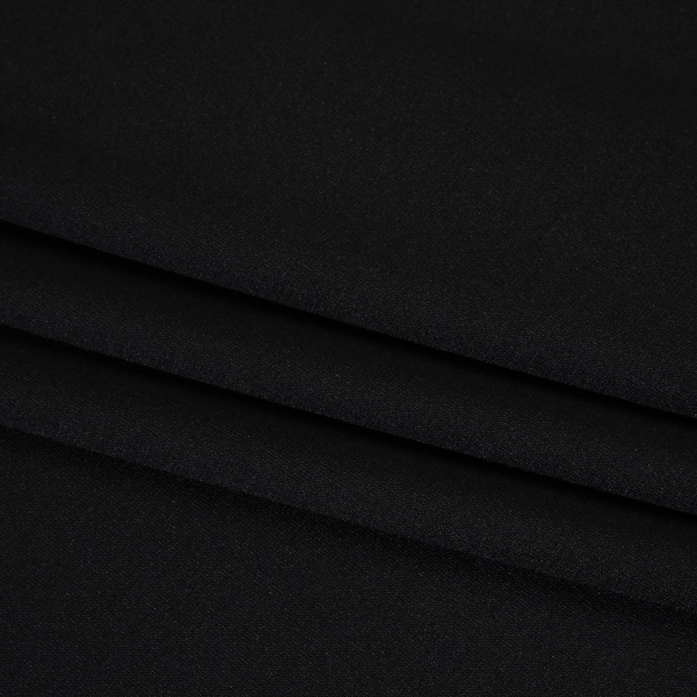 Polyester Ponte Knit - Black - Deadstock Polyester Ponte Knit - Black - Deadstock