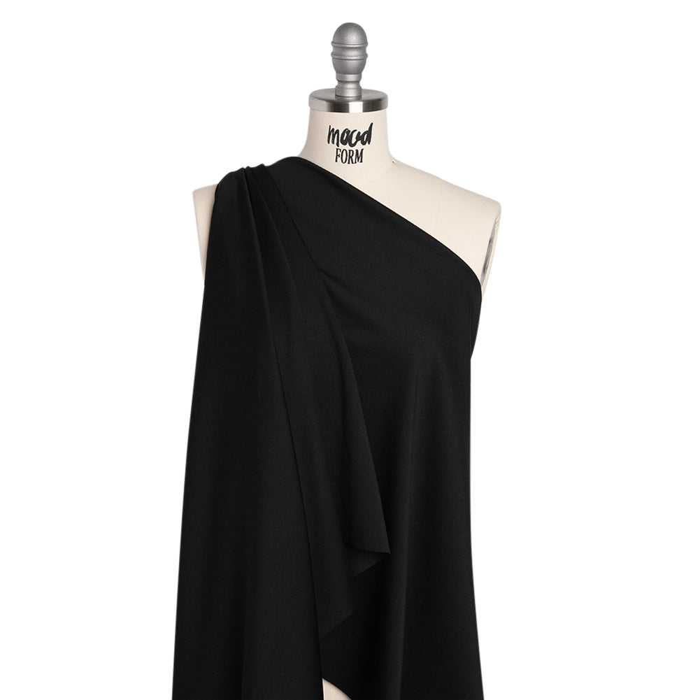 Polyester Ponte Knit - Black - Deadstock Polyester Ponte Knit - Black - Deadstock