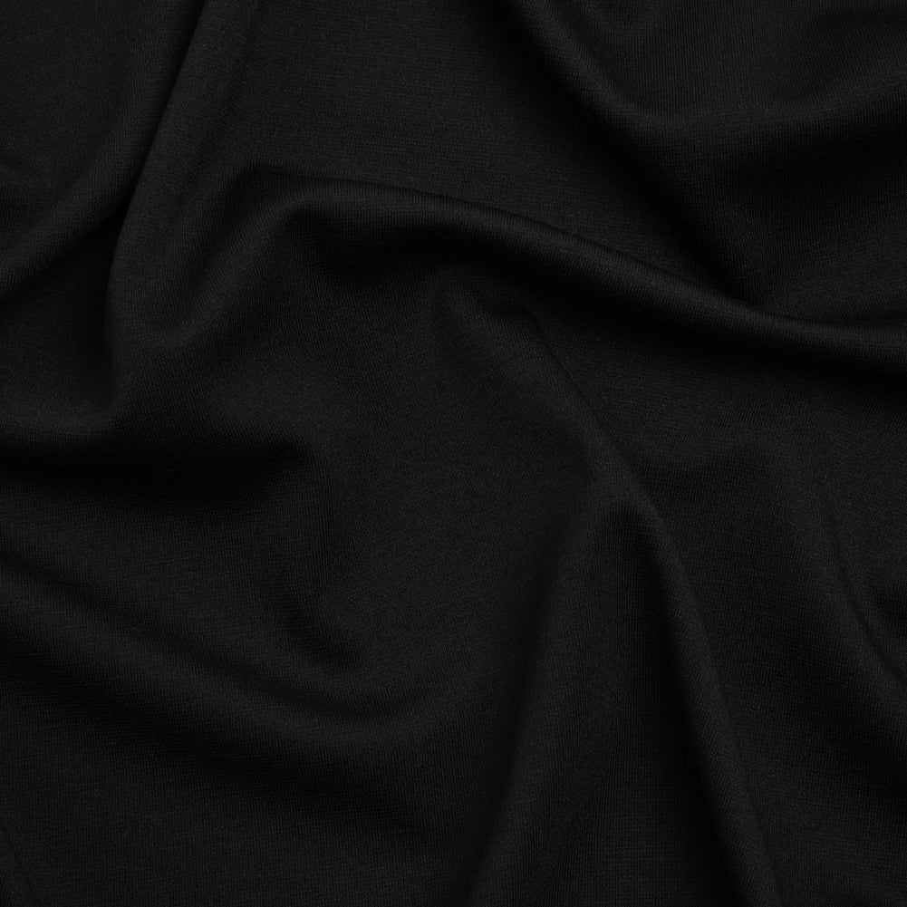 Polyester Ponte Knit - Black - Deadstock Polyester Ponte Knit - Black - Deadstock