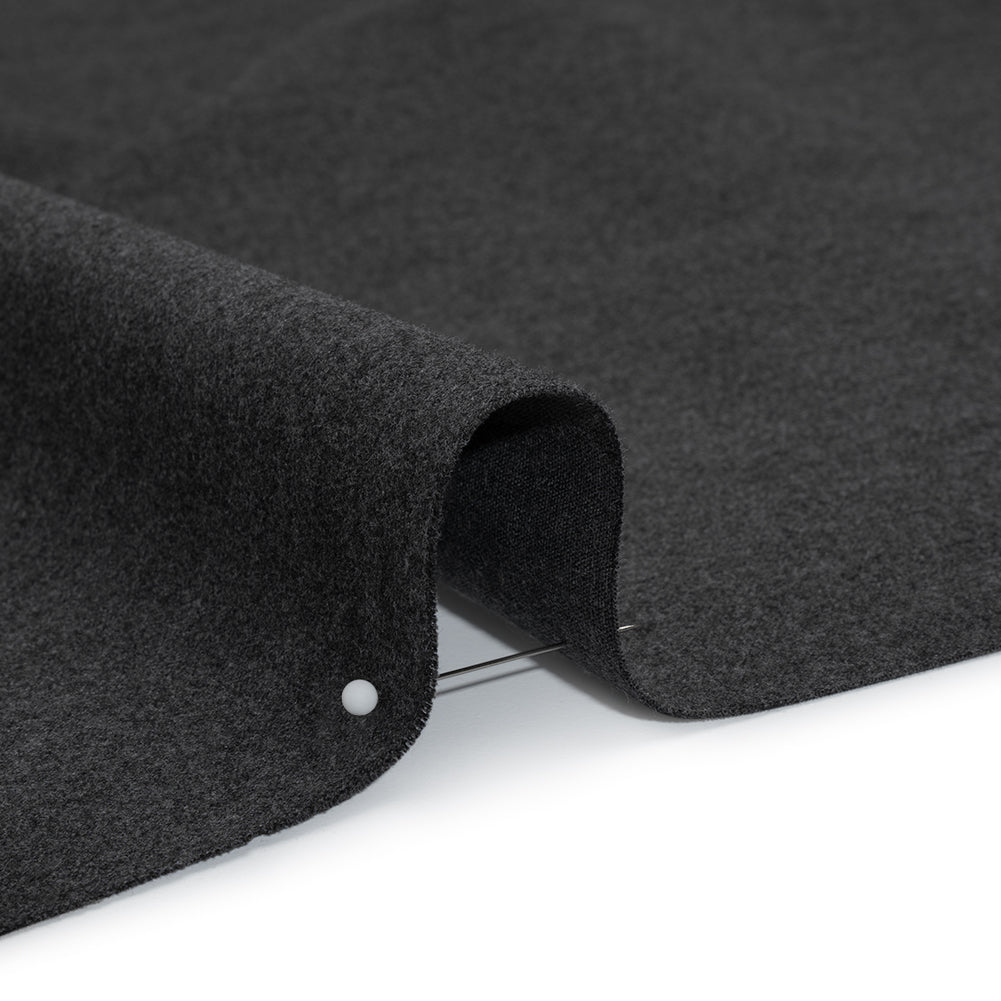 Brushed Stretch Cotton Woven - Heathered Gray - Deadstock Brushed Stretch Cotton Woven - Heathered Gray - Deadstock