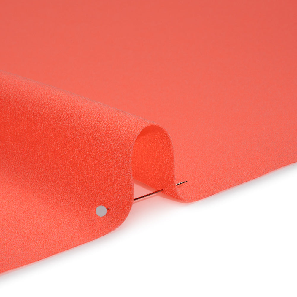 Stretch Polyester Crepe by Alex Perry - Neon Coral Pink - Designer Deadstock Stretch Polyester Crepe by Alex Perry - Neon Coral Pink - Designer Deadstock