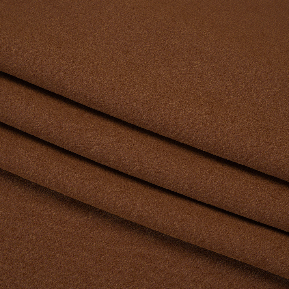 Stretch Polyester Crepe by Alex Perry - Cinnamon Brown - Designer Deadstock Stretch Polyester Crepe by Alex Perry - Cinnamon Brown - Designer Deadstock