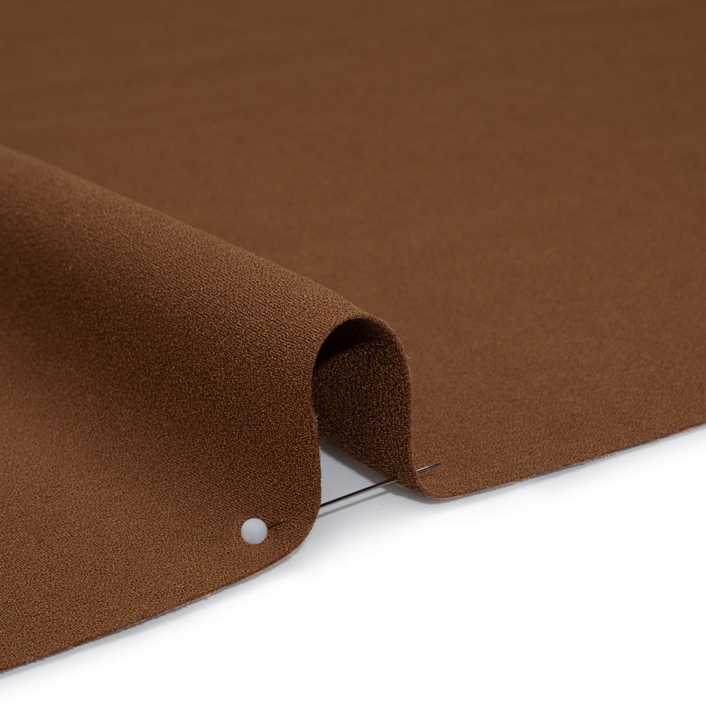 Stretch Polyester Crepe by Alex Perry - Cinnamon Brown - Designer Deadstock Stretch Polyester Crepe by Alex Perry - Cinnamon Brown - Designer Deadstock