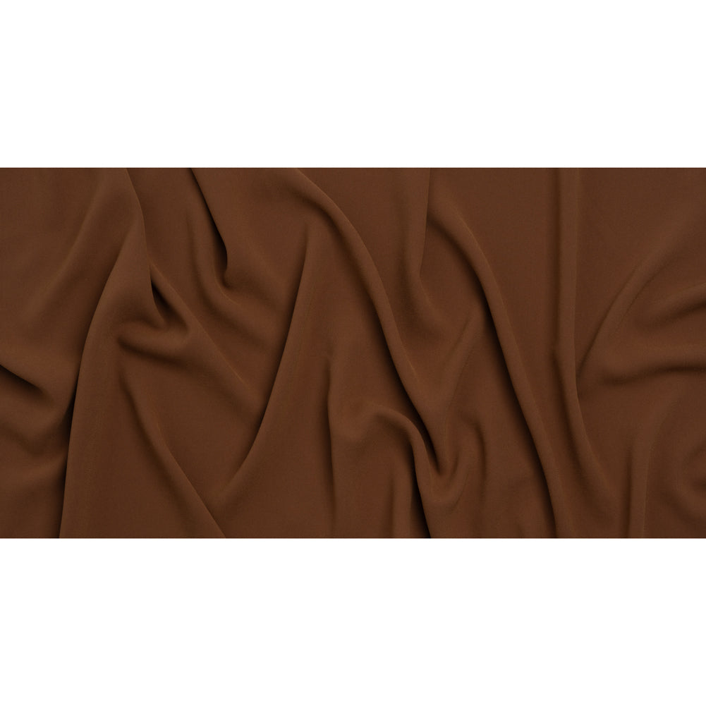 Stretch Polyester Crepe by Alex Perry - Cinnamon Brown - Designer Deadstock Stretch Polyester Crepe by Alex Perry - Cinnamon Brown - Designer Deadstock