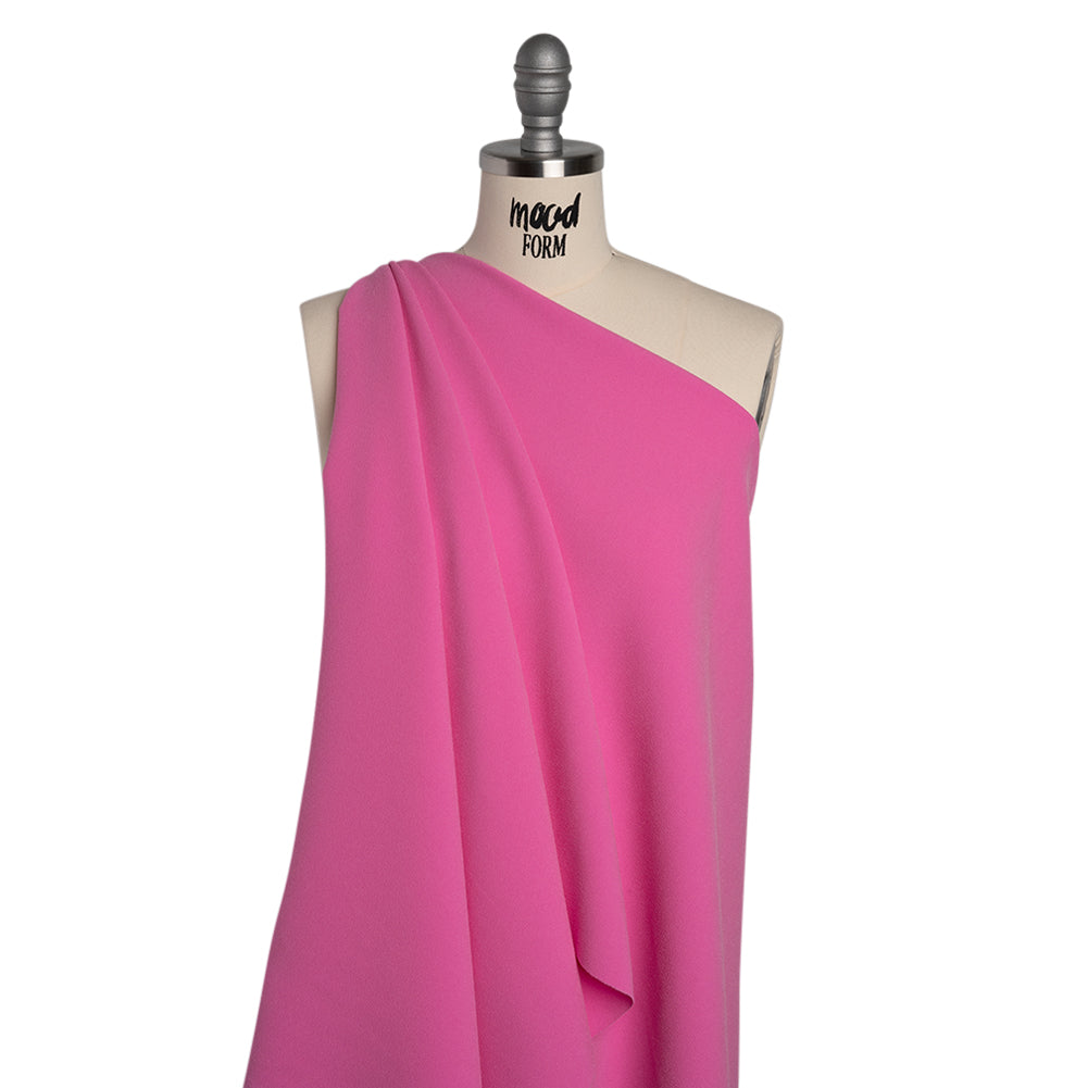 Stretch Polyester Crepe by Alex Perry - Bubblegum Pink - Designer Deadstock Stretch Polyester Crepe by Alex Perry - Bubblegum Pink - Designer Deadstock
