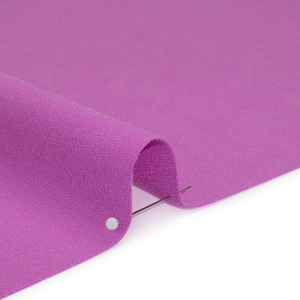 Stretch Polyester Crepe by Alex Perry - Orchid - Designer Deadstock - Detail Stretch Polyester Crepe by Alex Perry - Orchid - Designer Deadstock - Detail