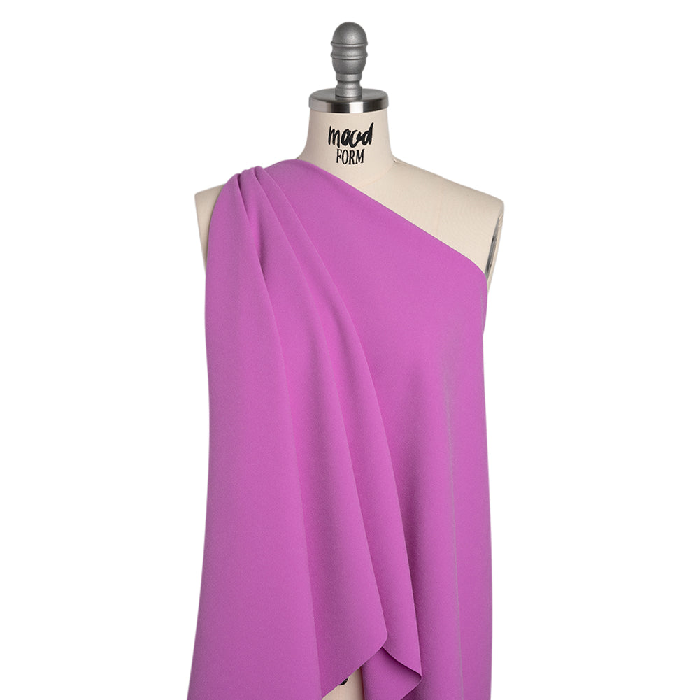 Stretch Polyester Crepe by Alex Perry - Orchid - Designer Deadstock - Drape Stretch Polyester Crepe by Alex Perry - Orchid - Designer Deadstock - Drape