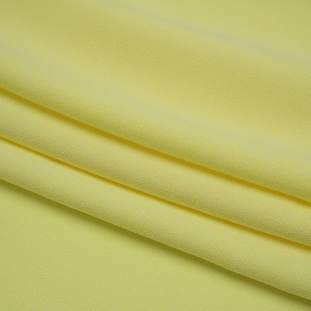Stretch Polyester Crepe by Alex Perry - Lemon Yellow - Designer Deadstock - Folded Stretch Polyester Crepe by Alex Perry - Lemon Yellow - Designer Deadstock - Folded