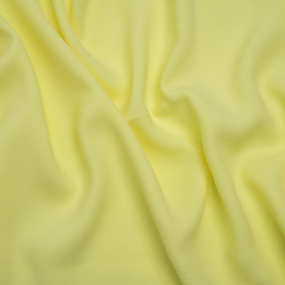 Stretch Polyester Crepe by Alex Perry - Lemon Yellow - Designer Deadstock Stretch Polyester Crepe by Alex Perry - Lemon Yellow - Designer Deadstock