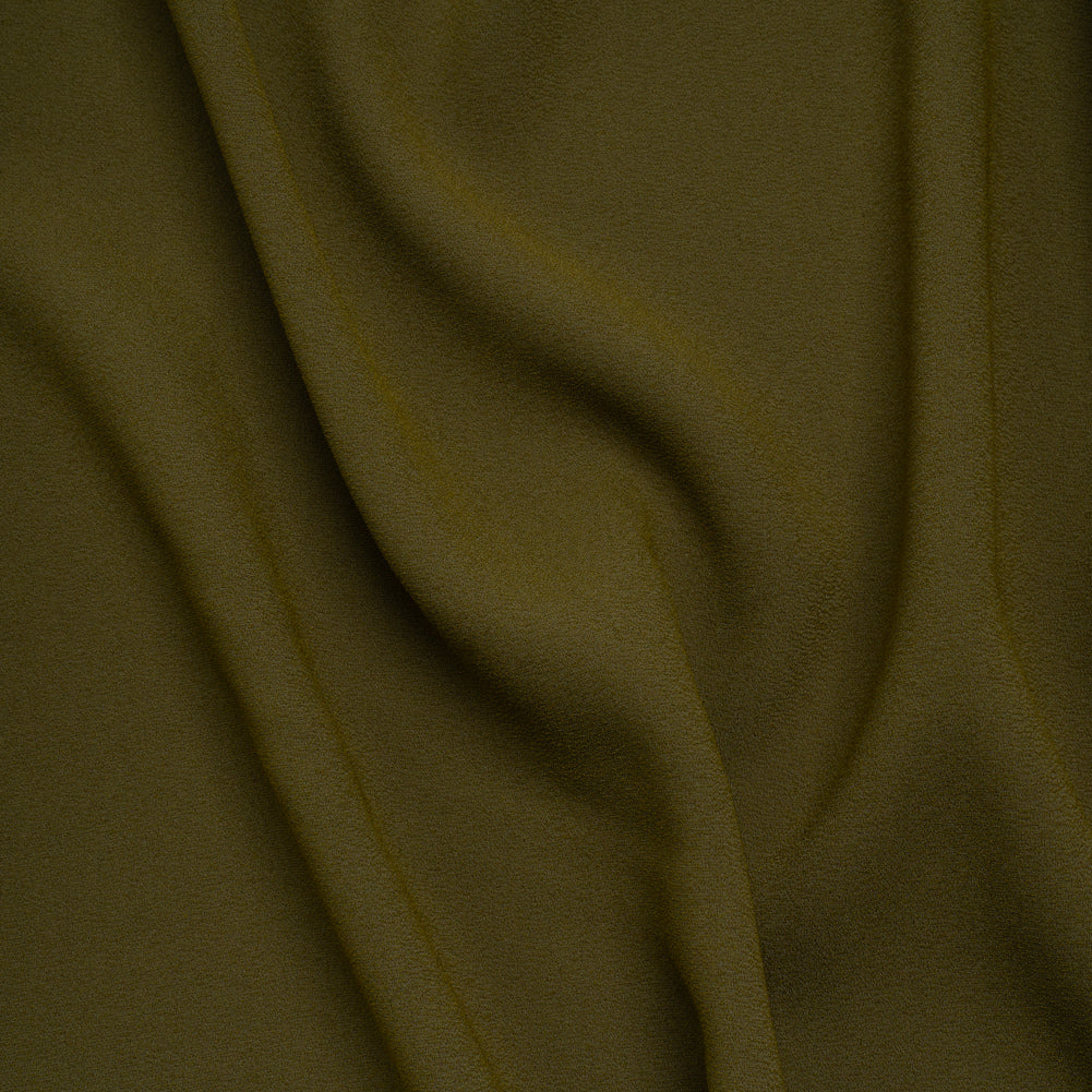 Stretch Polyester Crepe by Alex Perry - Khaki Green - Designer Deadstock Stretch Polyester Crepe by Alex Perry - Khaki Green - Designer Deadstock
