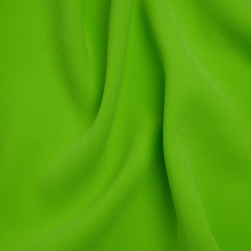 Stretch Polyester Crepe by Alex Perry - Apple Green - Designer Deadstock Stretch Polyester Crepe by Alex Perry - Apple Green - Designer Deadstock