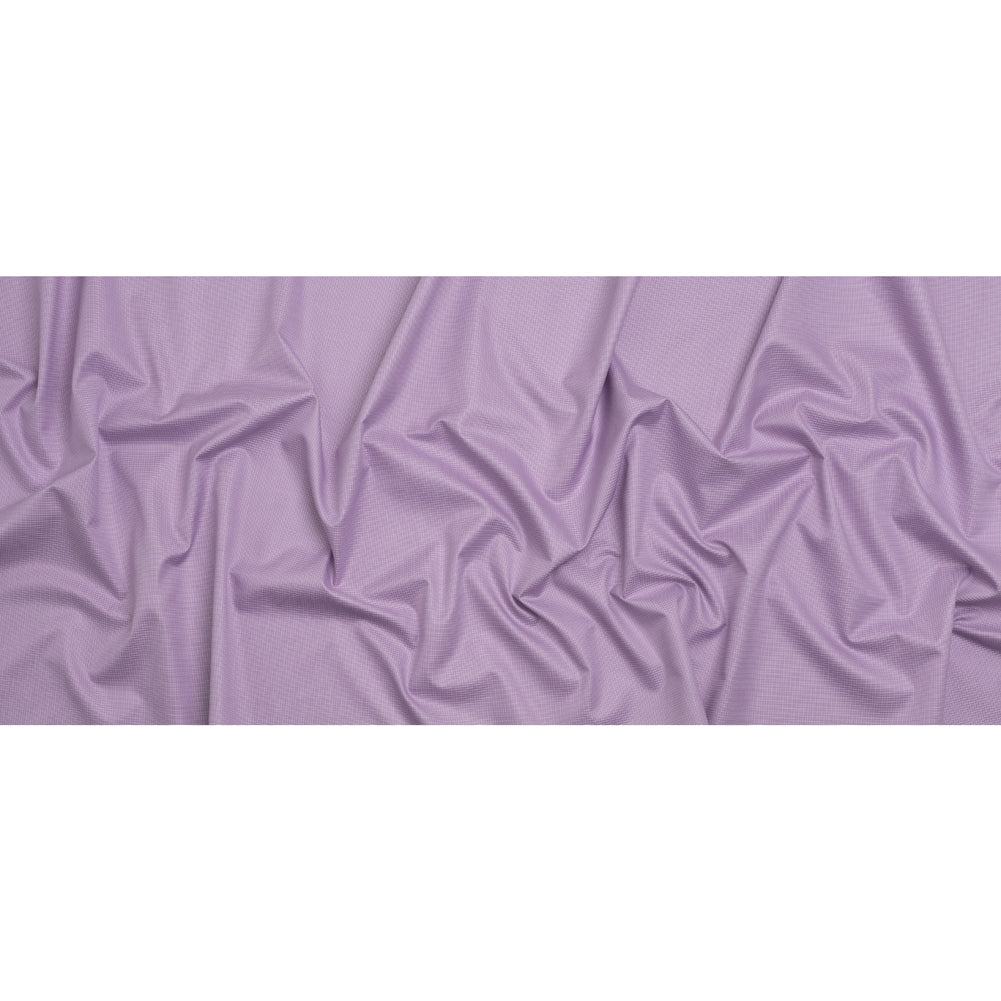 Cotton Twill Shirting - Lavender and White Little Checks - Deadstock Cotton Twill Shirting - Lavender and White Little Checks - Deadstock