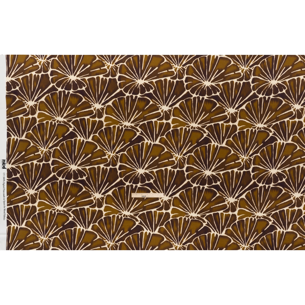 Viscose Crepe - Brown, Tan and Cream Floral Blocks - Mood Exclusive Pixel Petals Print - Full Viscose Crepe - Brown, Tan and Cream Floral Blocks - Mood Exclusive Pixel Petals Print - Full