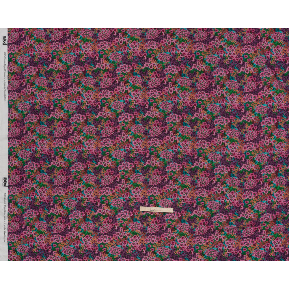 Cotton Crepe - Pink, Purple and Green Popping Flowers - Mood Exclusive Poppy Parade Print Cotton Crepe - Pink, Purple and Green Popping Flowers - Mood Exclusive Poppy Parade Print