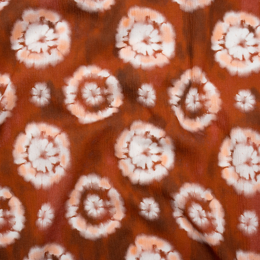 Slubbed Gauzy Cotton Woven - Red, Peach and White Tie Dye Flowers - Mood Exclusive Dandelion Daydream Print Slubbed Gauzy Cotton Woven - Red, Peach and White Tie Dye Flowers - Mood Exclusive Dandelion Daydream Print