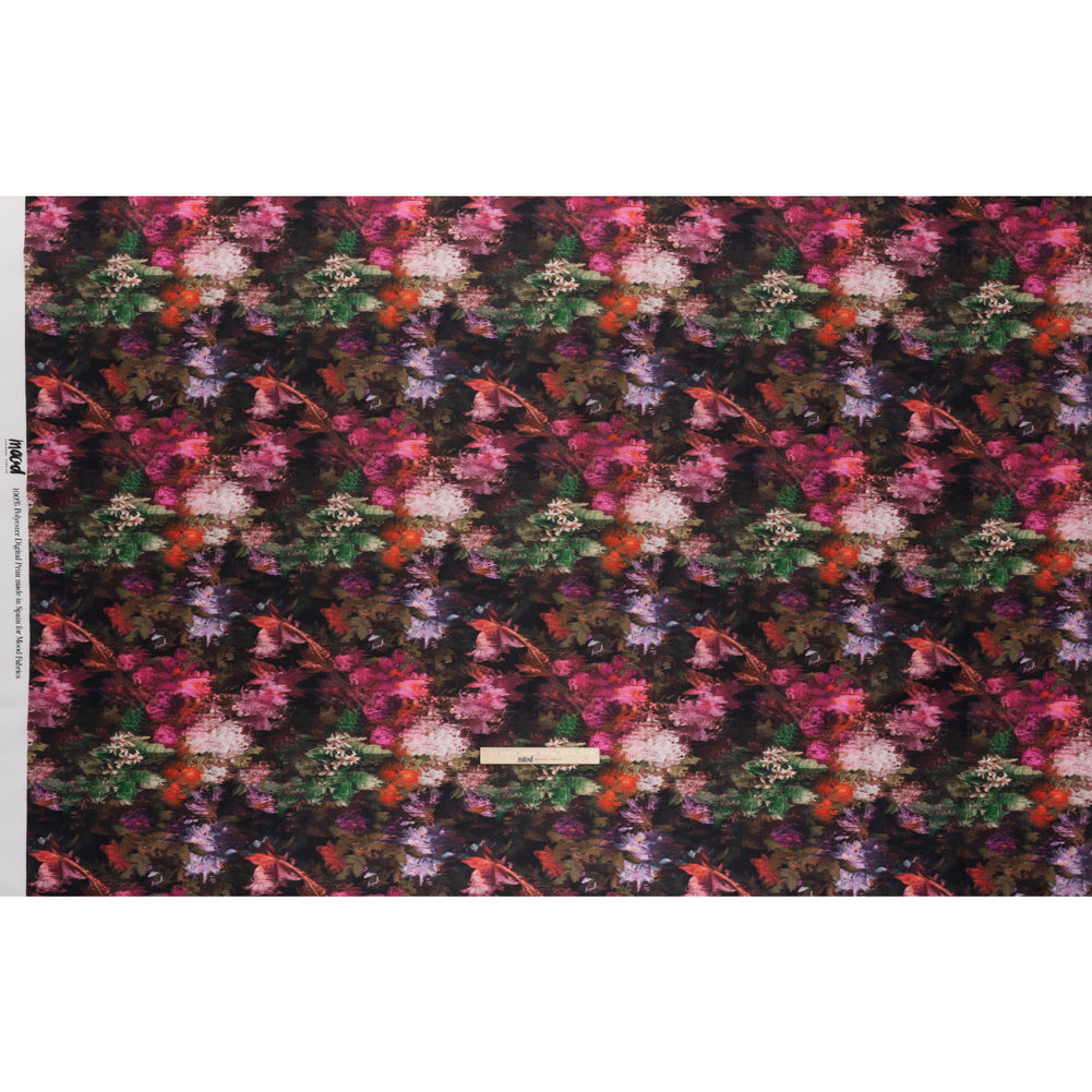 Polyester Mikado - Pink, Red and Green Melting Flowers - Mood Exclusive Alice’s Adventure Print - Full - Image 5 of 6 Polyester Mikado - Pink, Red and Green Melting Flowers - Mood Exclusive Alice’s Adventure Print - Full - Image 5 of 6