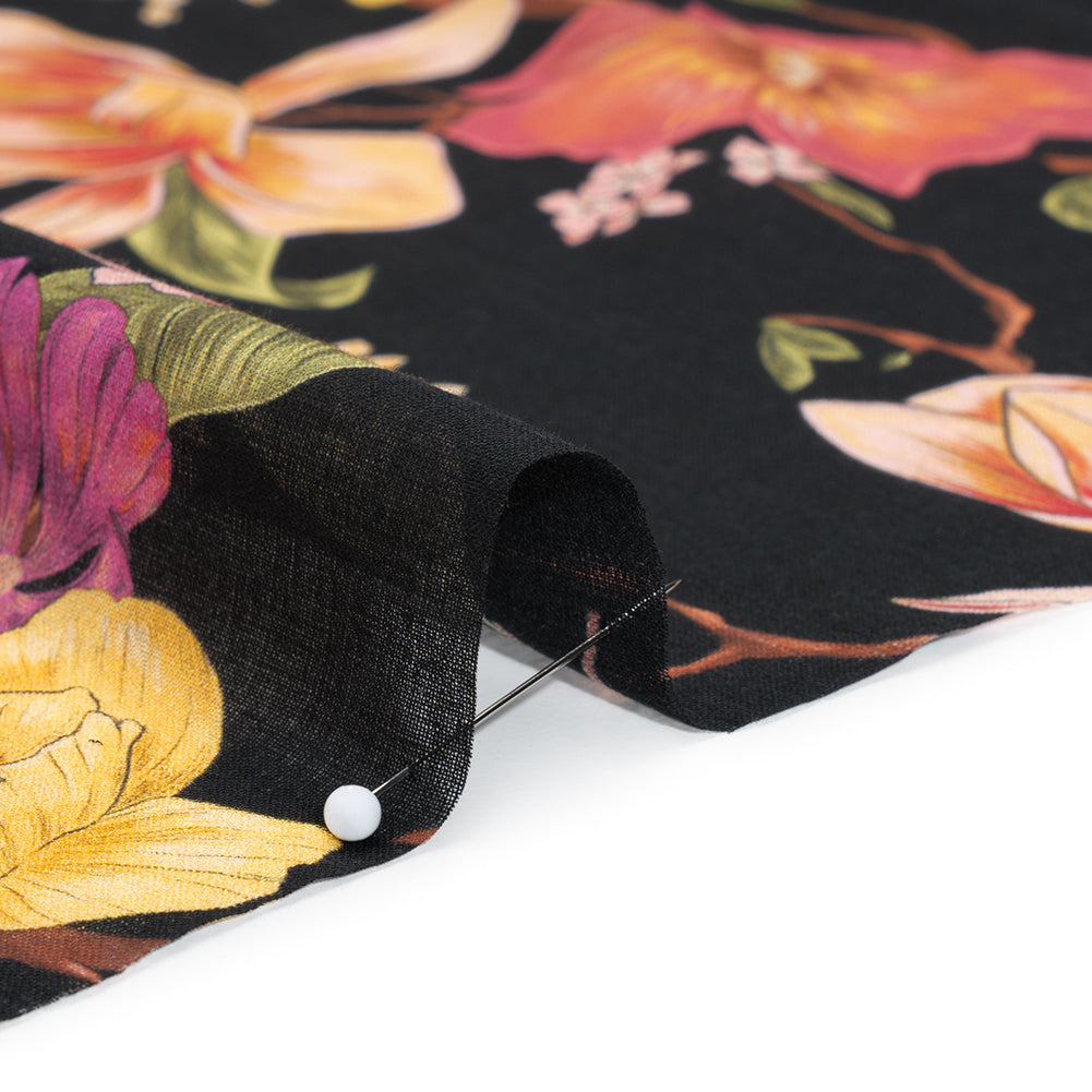 Cotton Voile - Pink, Fuchsia Purple and Black Flowering Branches - Mood Exclusive Eve’s Euphoria Print - Full - Image 4 of 6 Cotton Voile - Pink, Fuchsia Purple and Black Flowering Branches - Mood Exclusive Eve’s Euphoria Print - Full - Image 4 of 6
