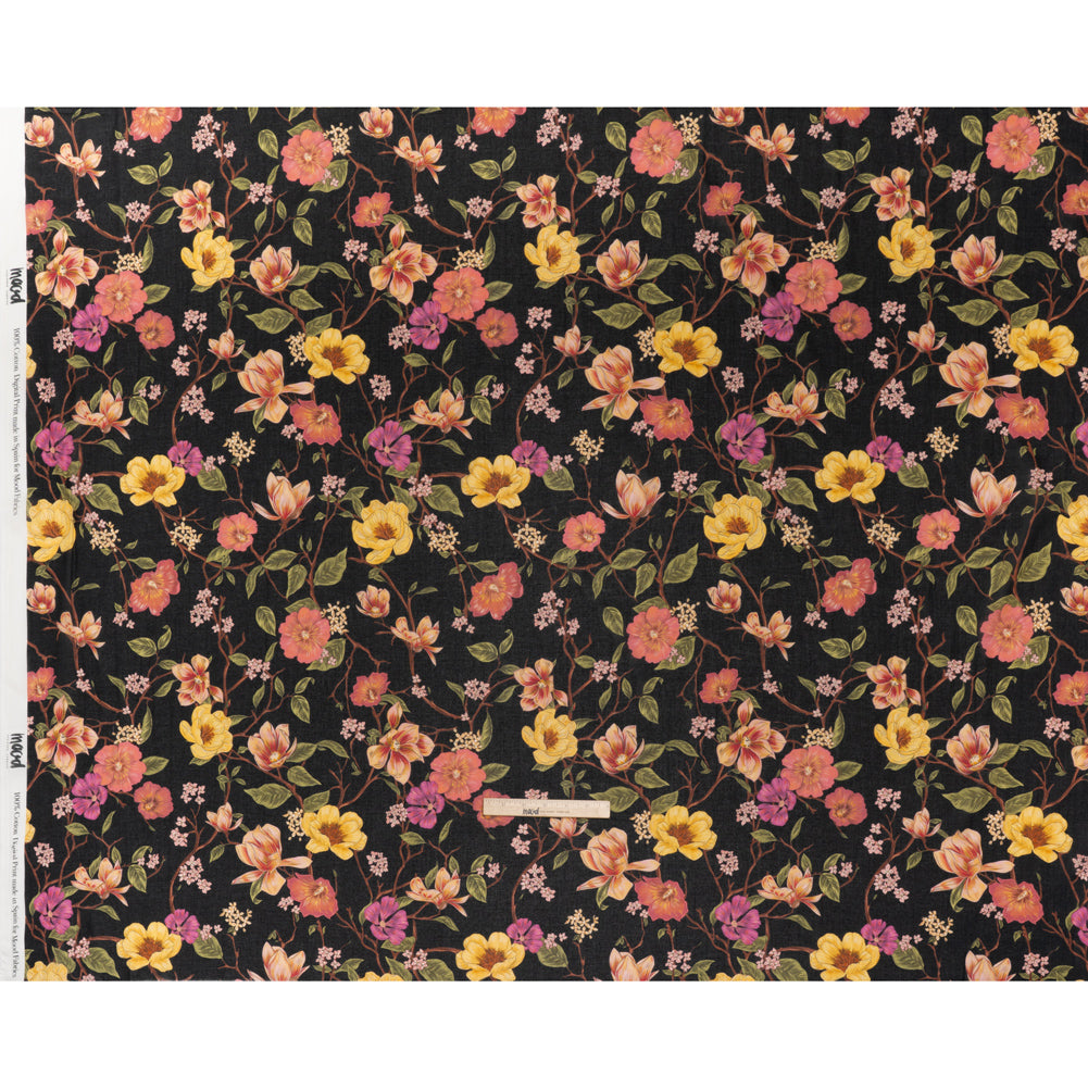 Cotton Voile - Pink, Fuchsia Purple and Black Flowering Branches - Mood Exclusive Eve’s Euphoria Print - Full - Image 5 of 6 Cotton Voile - Pink, Fuchsia Purple and Black Flowering Branches - Mood Exclusive Eve’s Euphoria Print - Full - Image 5 of 6