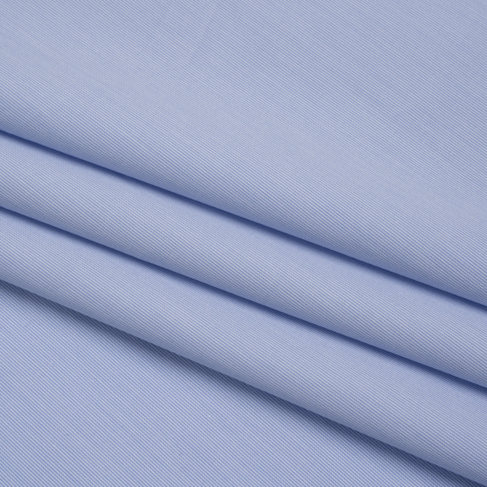Cotton Shirting - Country Blue and White Super Fine Stripes - Deadstock Cotton Shirting - Country Blue and White Super Fine Stripes - Deadstock