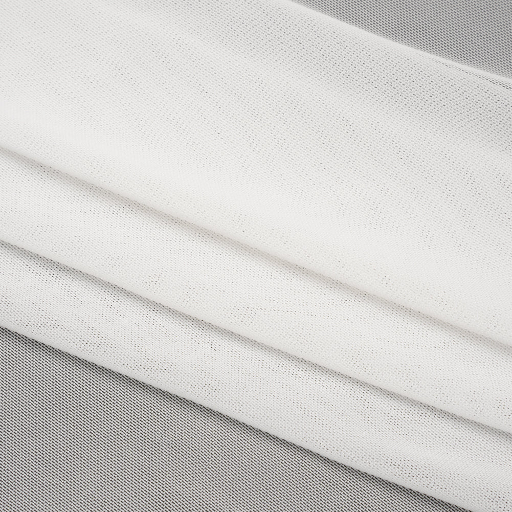 Polyester Stretch Mesh - Ecru - Designer Deadstock Folded Polyester Stretch Mesh - Ecru - Designer Deadstock Folded